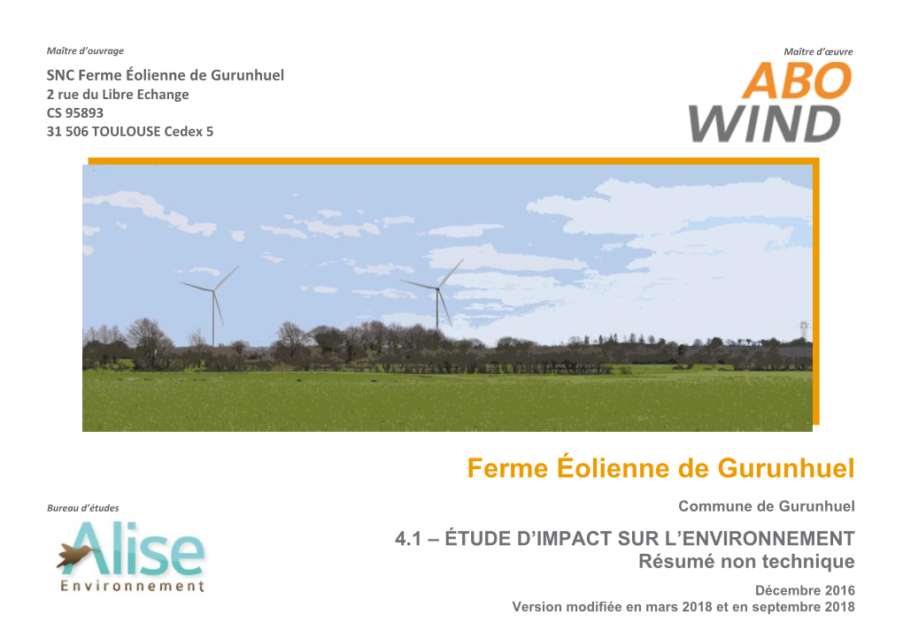 Ferme Éolienne De Gurunhuel 2 Rue Du Libre Echange