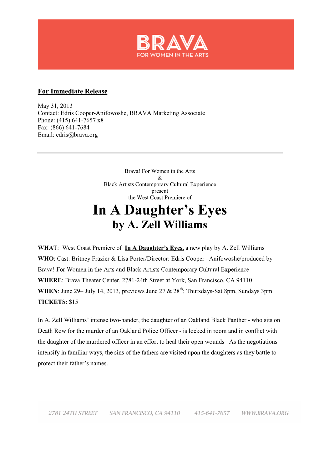 In a Daughter's Eyes