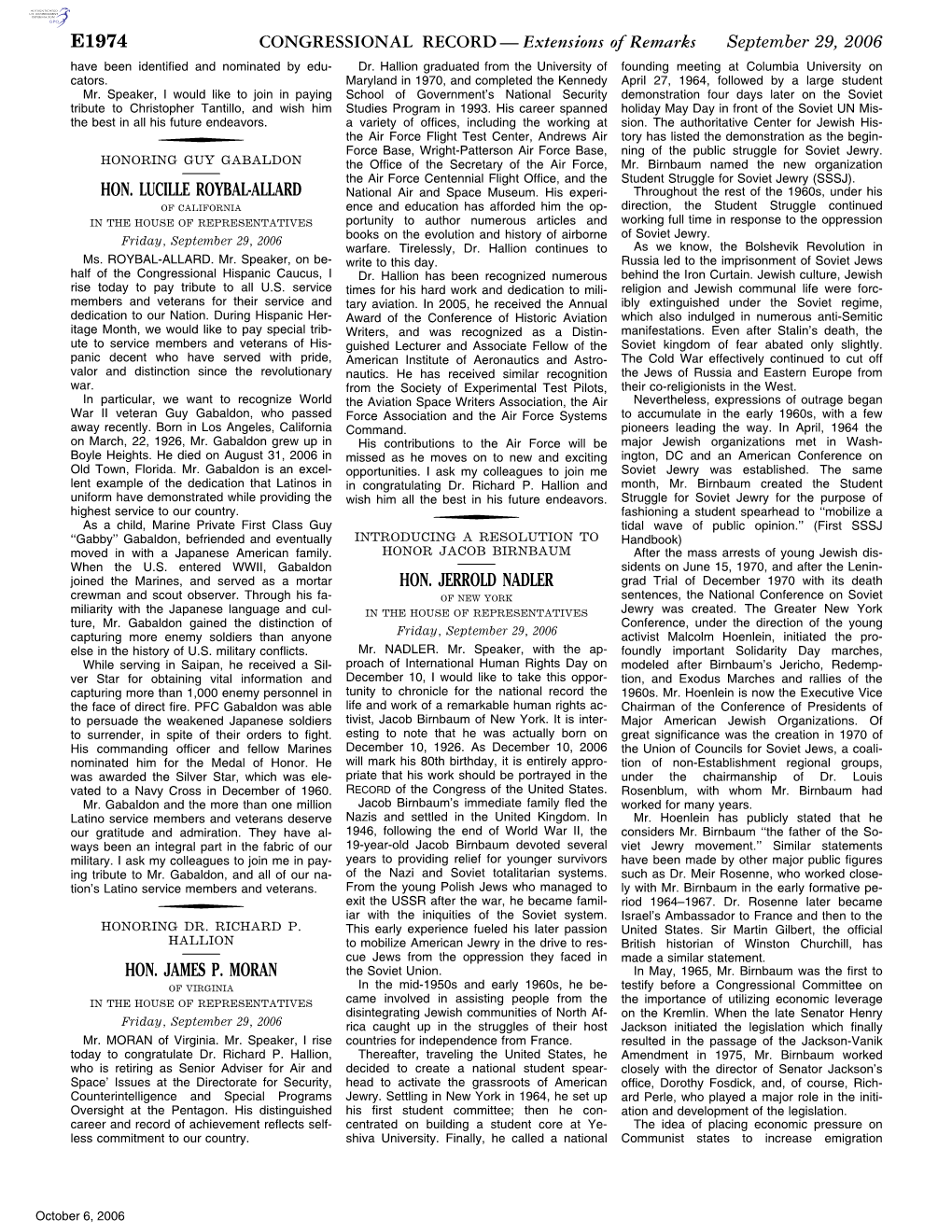 CONGRESSIONAL RECORD— Extensions of Remarks E1974 HON
