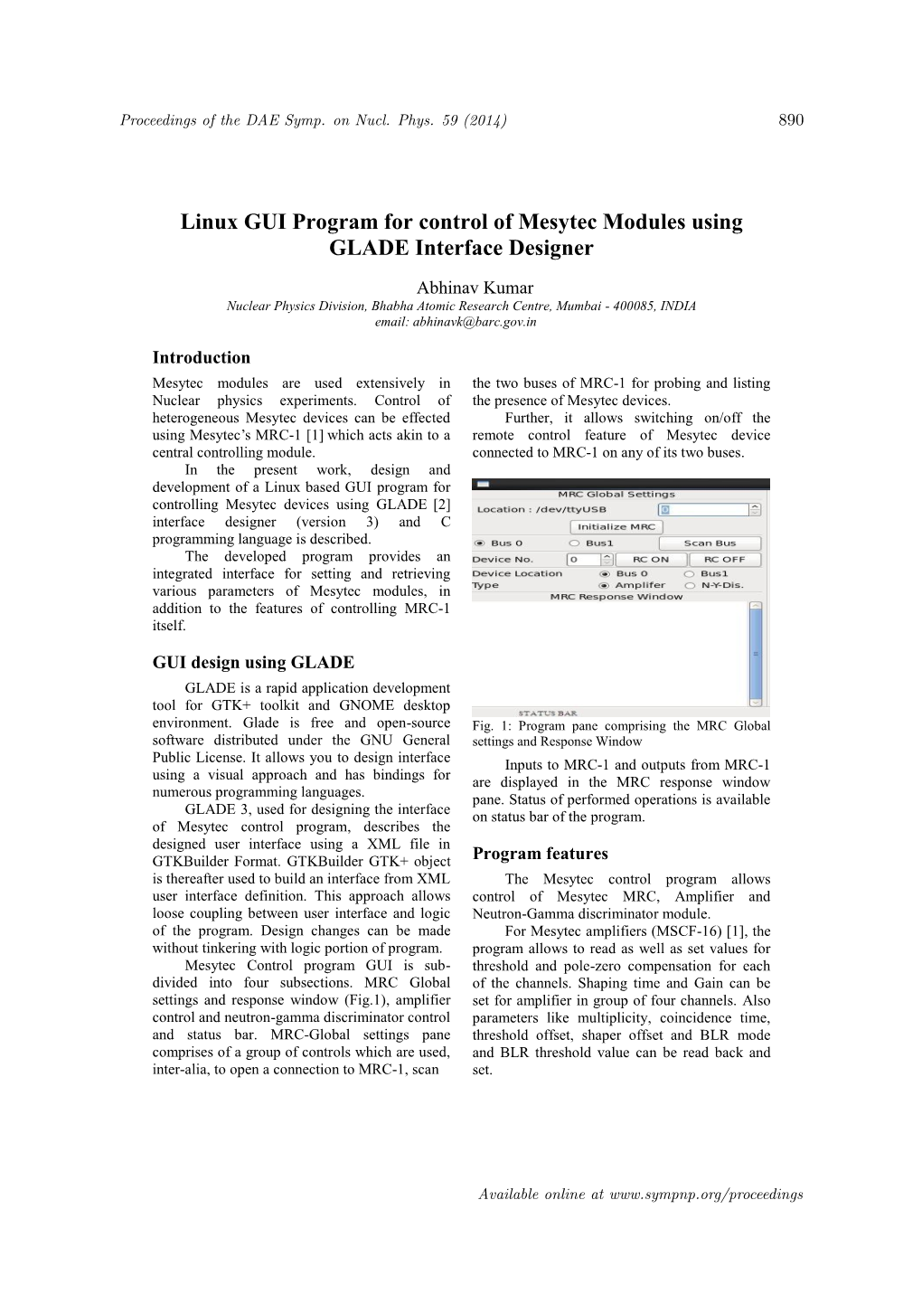 Linux GUI Program for Control of Mesytec Modules Using GLADE Interface Designer