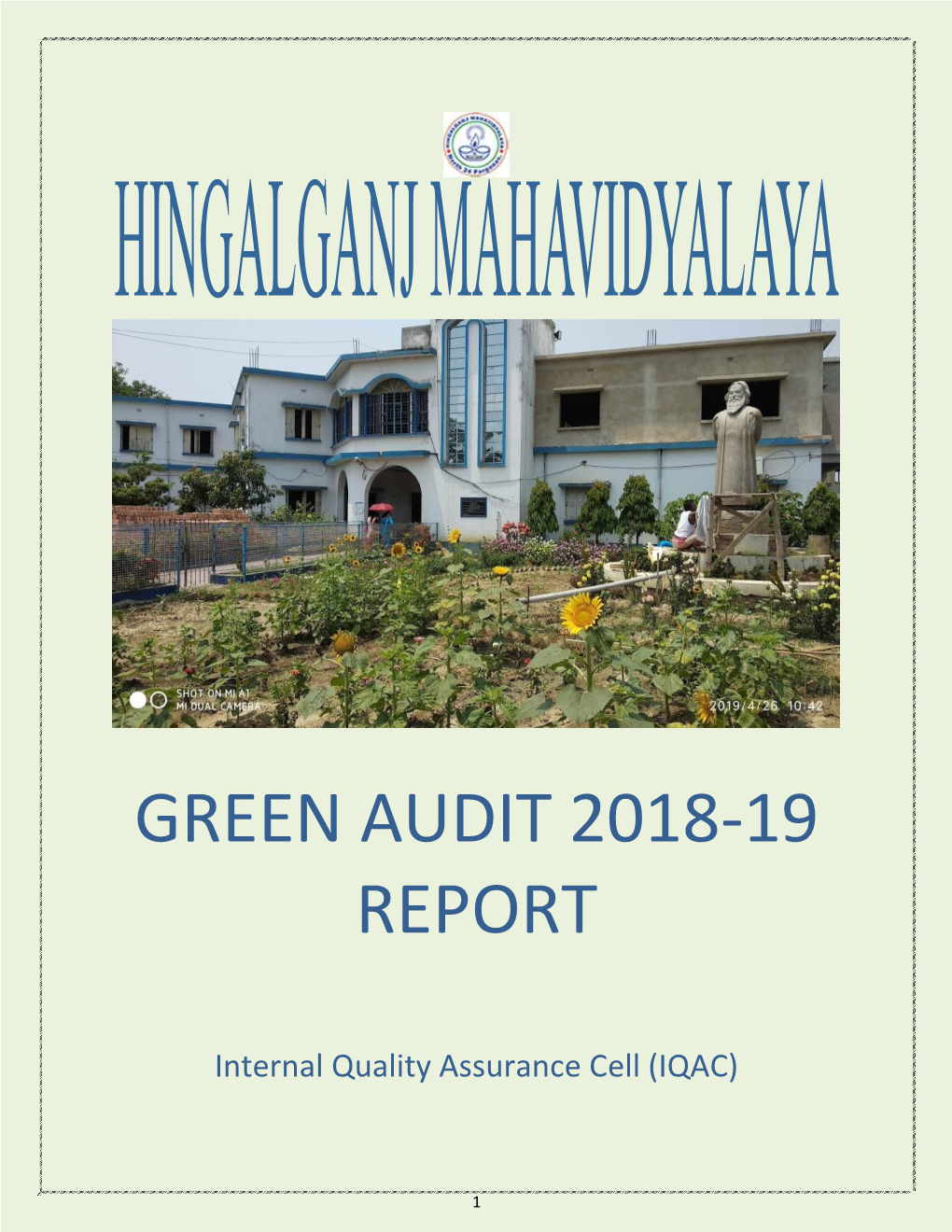 Green Audit 2018-19 Report
