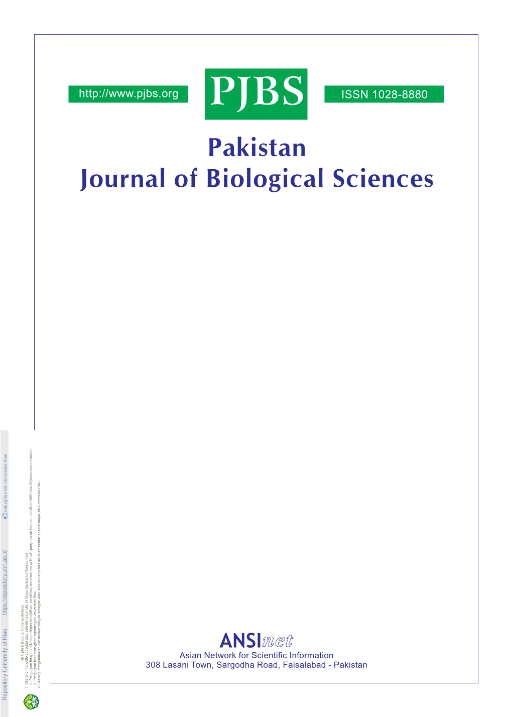 Morphometric Characteristics of Asian Catfish, Hemibagrus Wyckii (Bleeker, 1858) (Bagridae), from the Riau Province of Indonesia