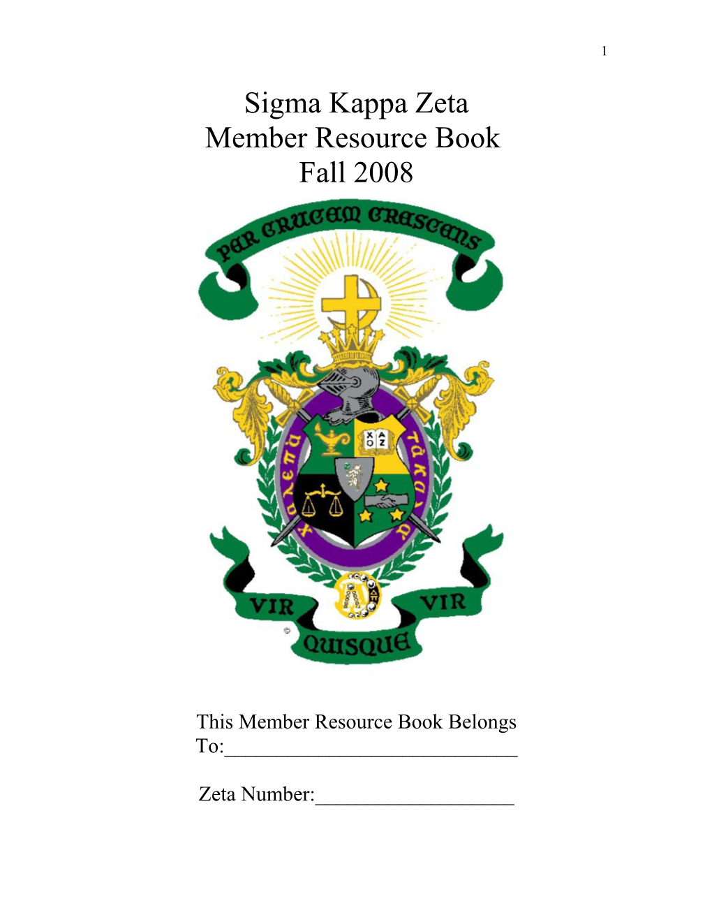 This Member Resource Book Belongs To:______