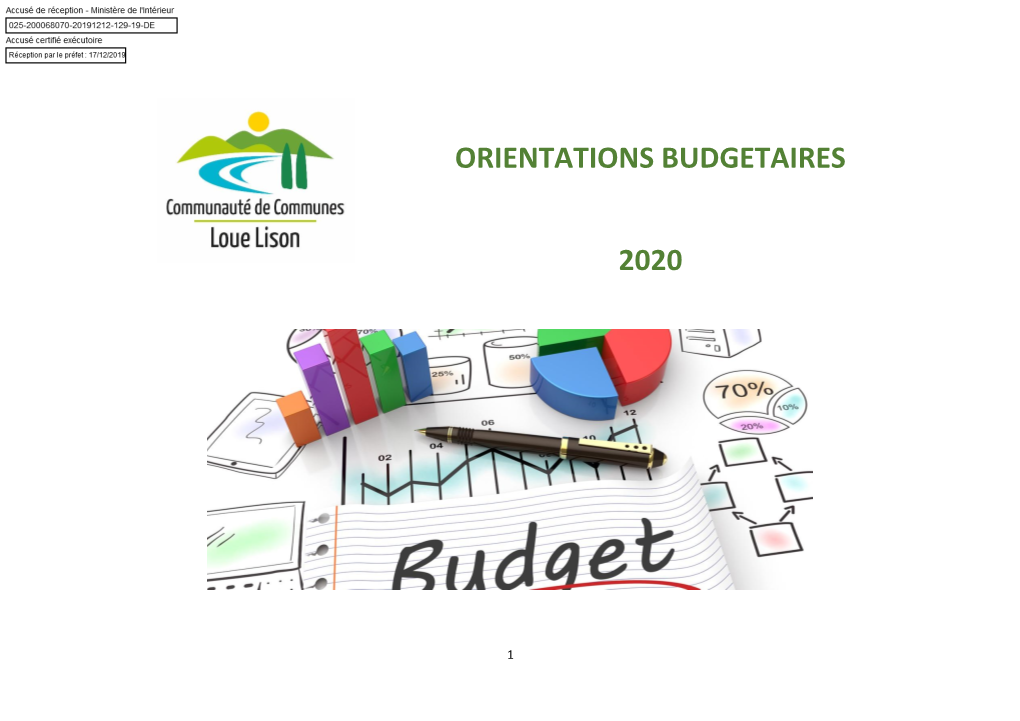 Orientations Budgetaires 2020