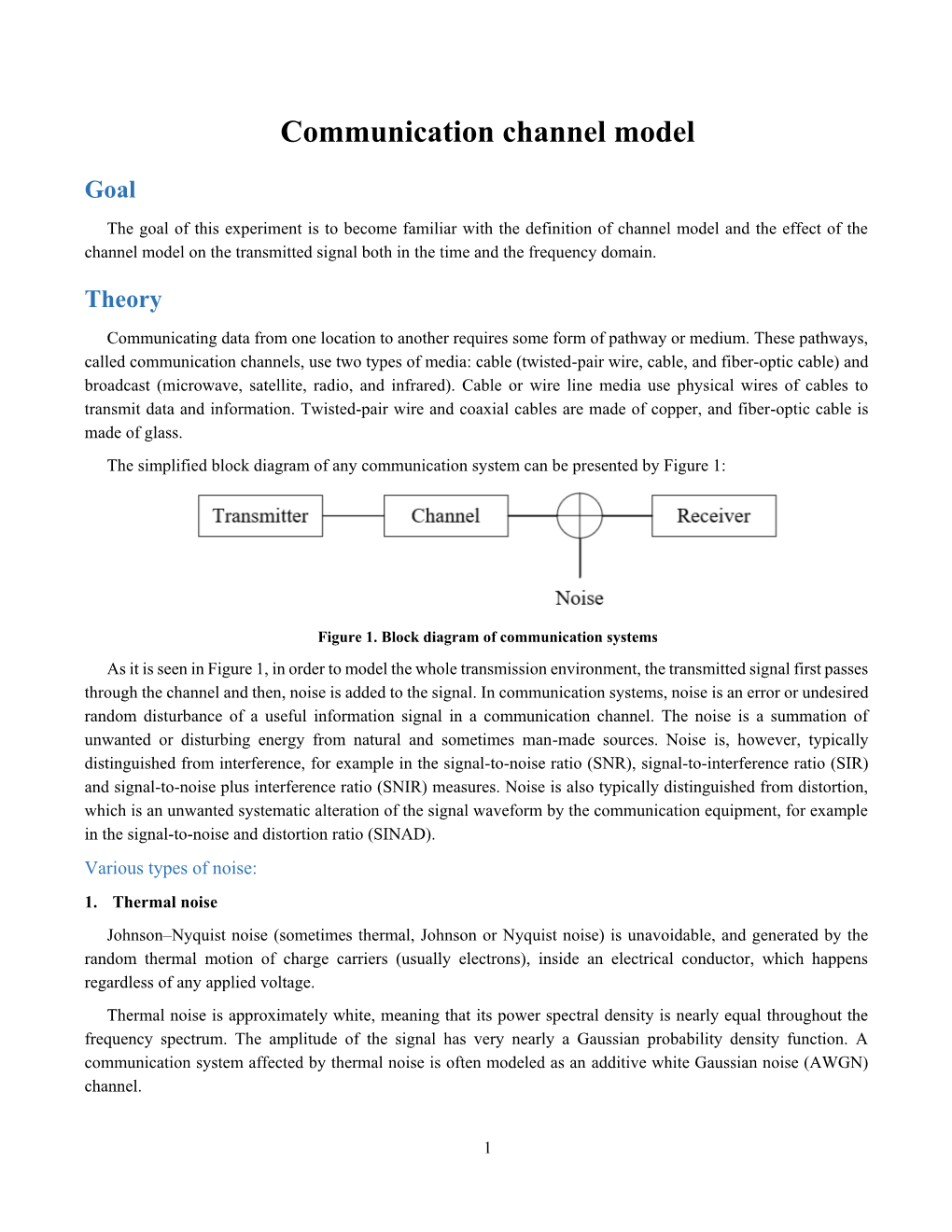 Communication Channel Model