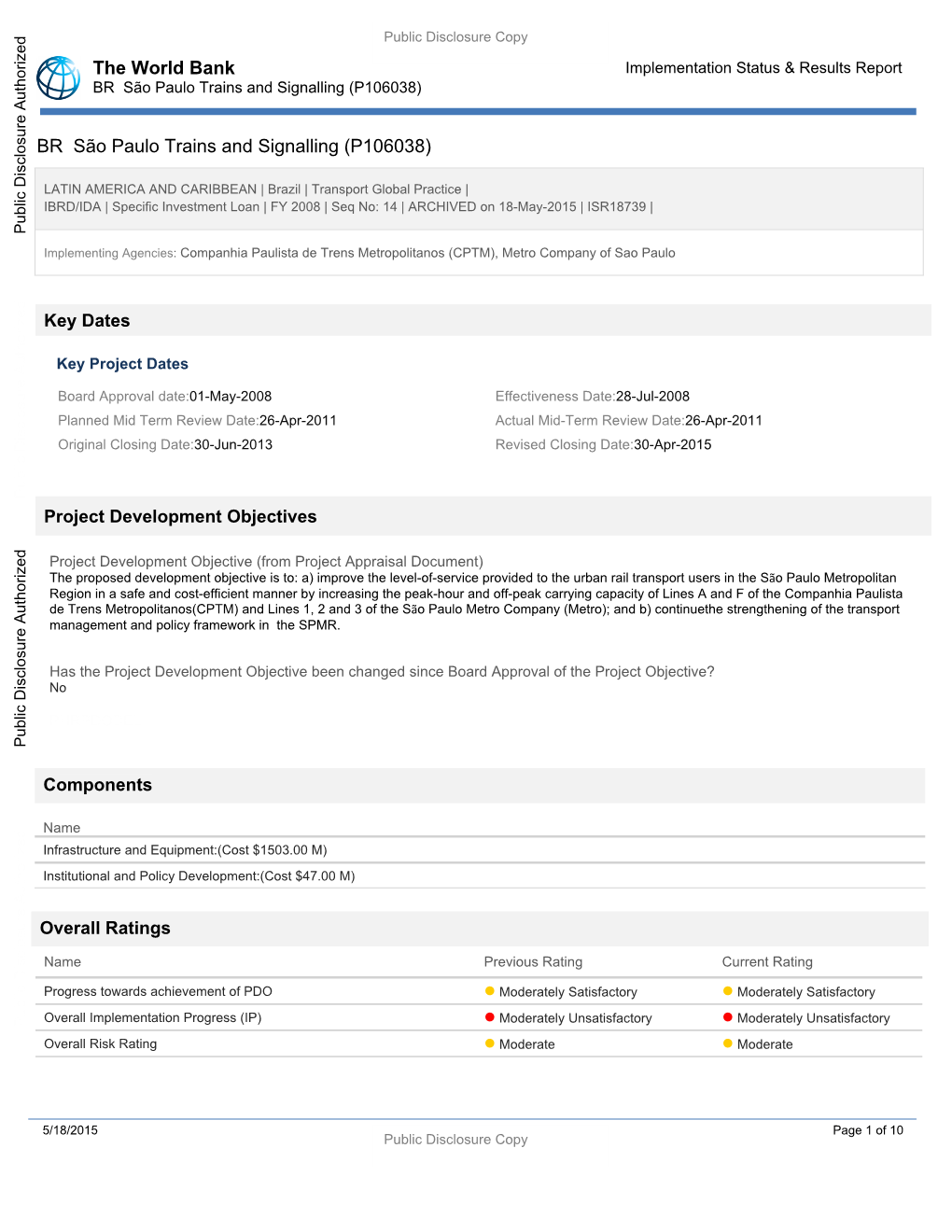 World Bank Document