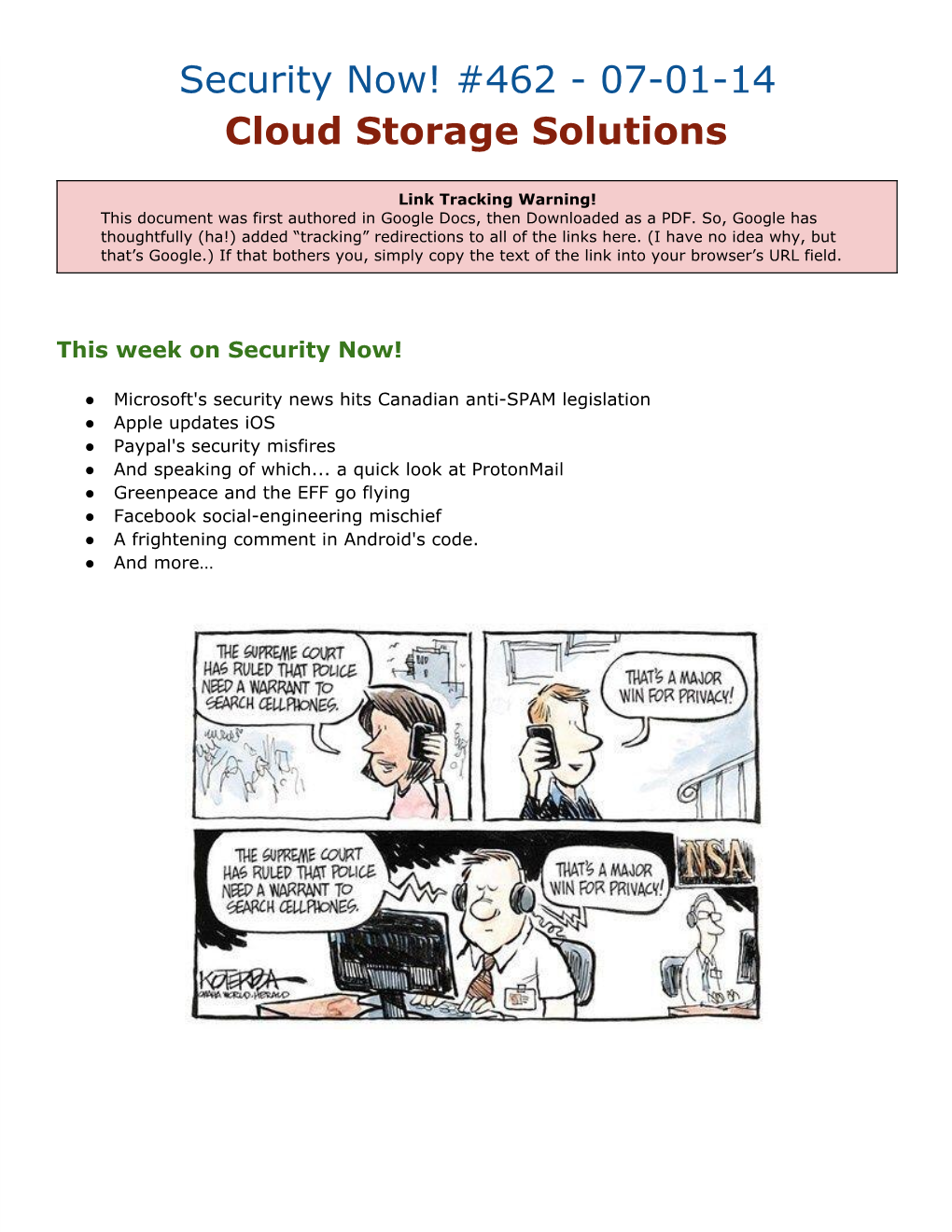 Security Now! #462 - 07-01-14 Cloud Storage Solutions