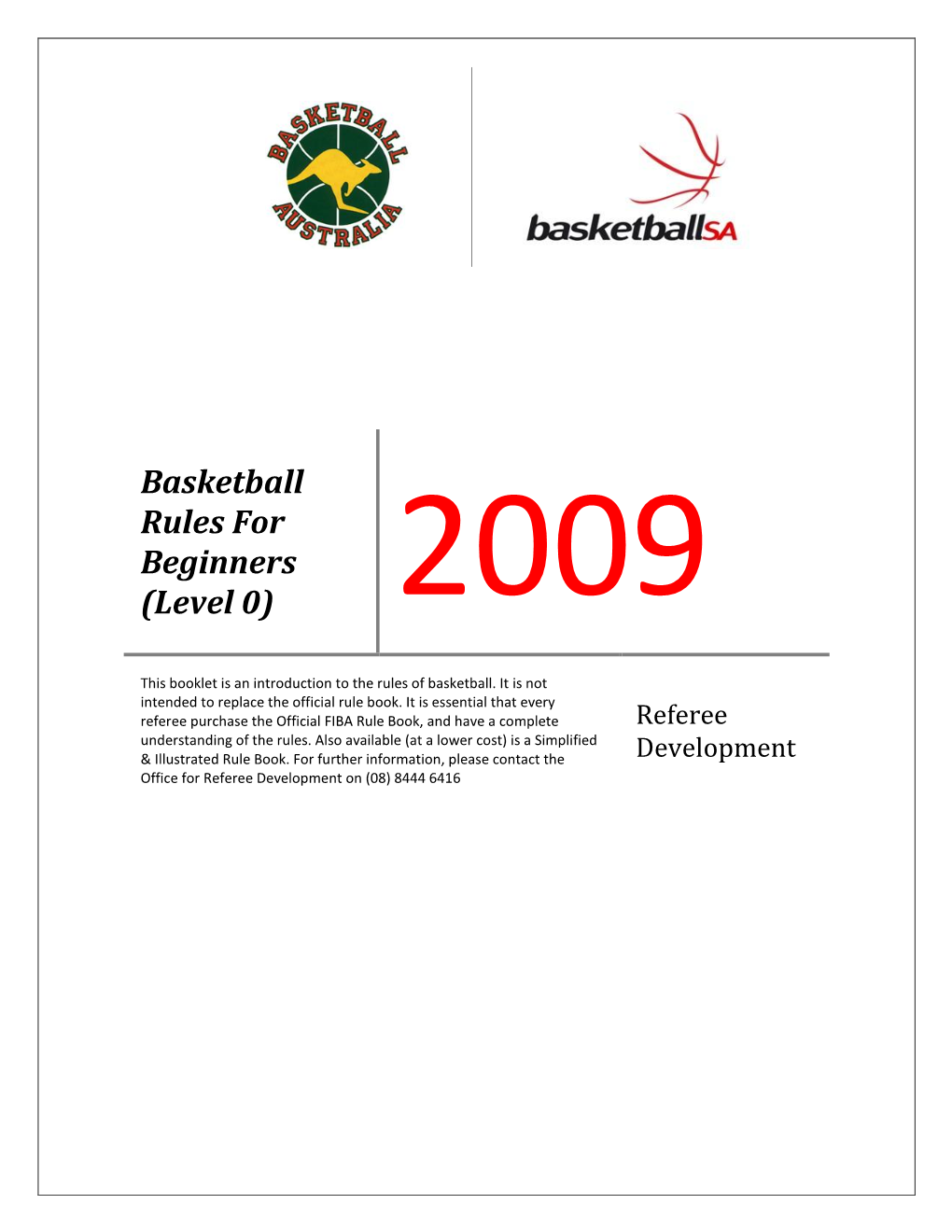 Basketball Rules for Beginners (Level 0) 2009