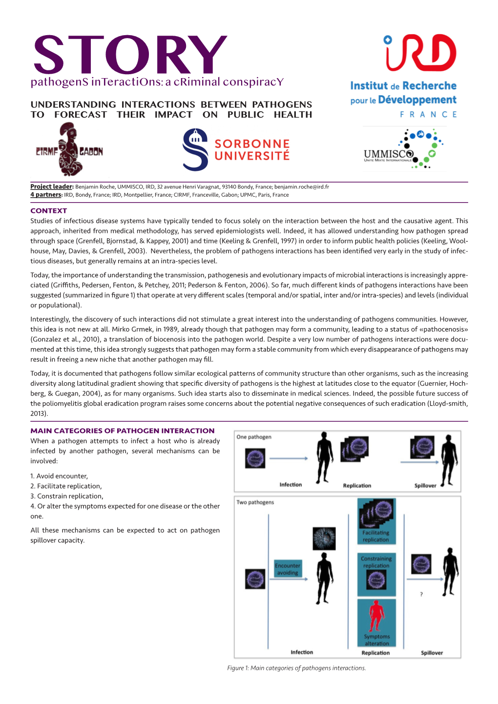 Pathogens Interactions: a Criminal Conspiracy UNDERSTANDING INTERACTIONS BETWEEN PATHOGENS to FORECAST THEIR IMPACT on PUBLIC HEALTH STRATEGIES