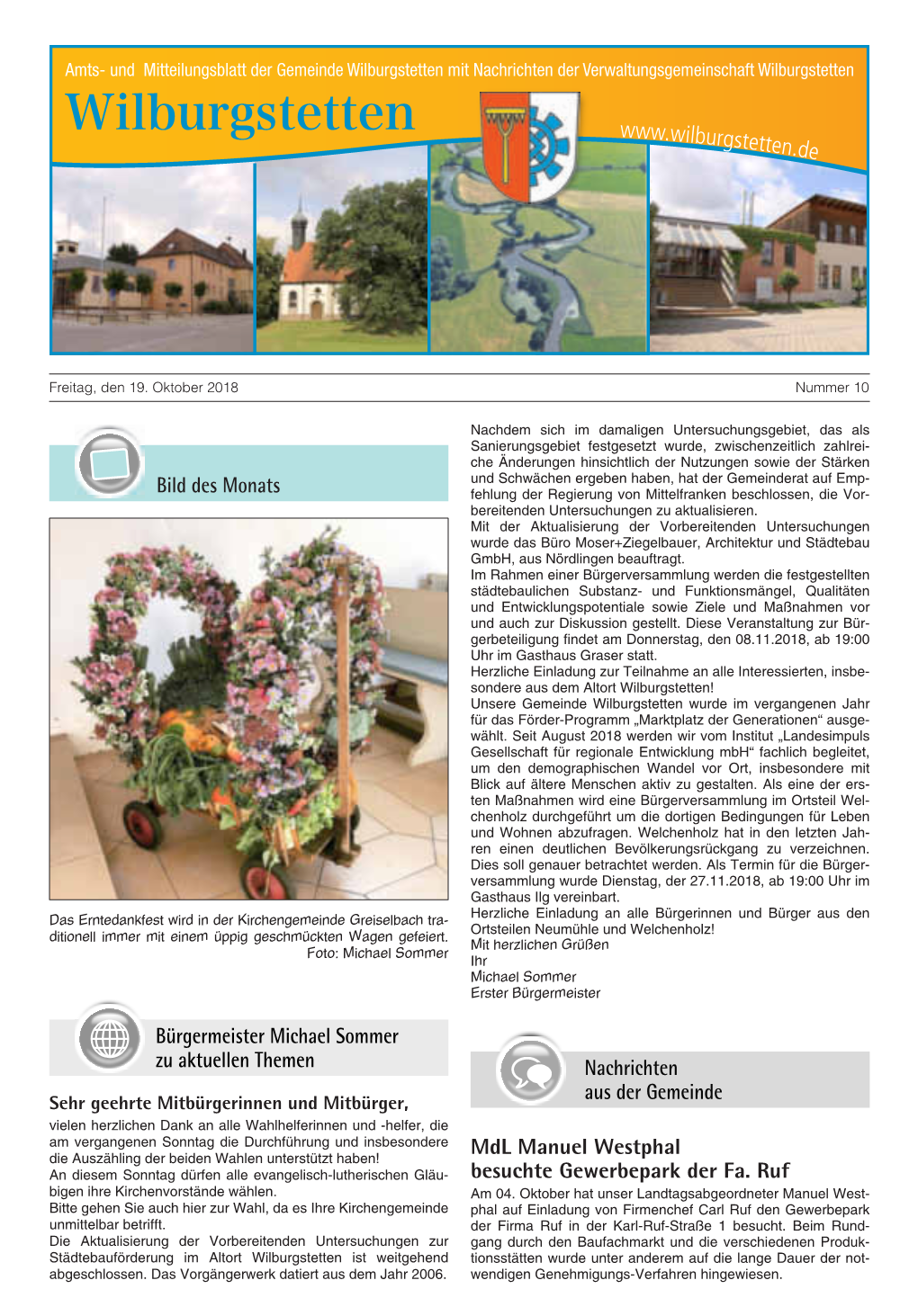 Mitteilungsblatt Oktober 2018