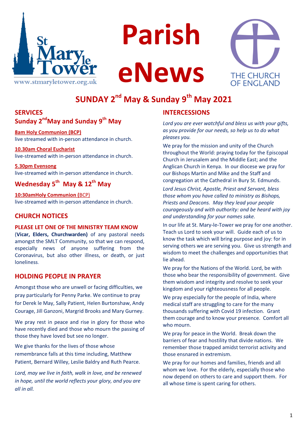 Parish Enews