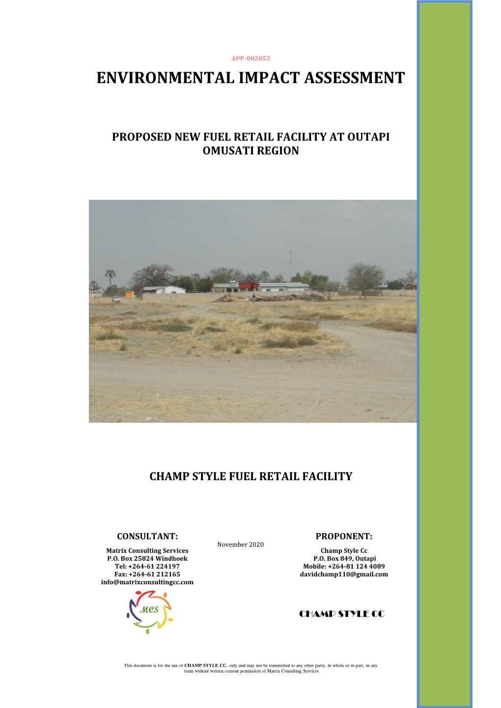 2052 EIA Proposed New Champ Style Fuel Retail Facility in Outapi.Pdf