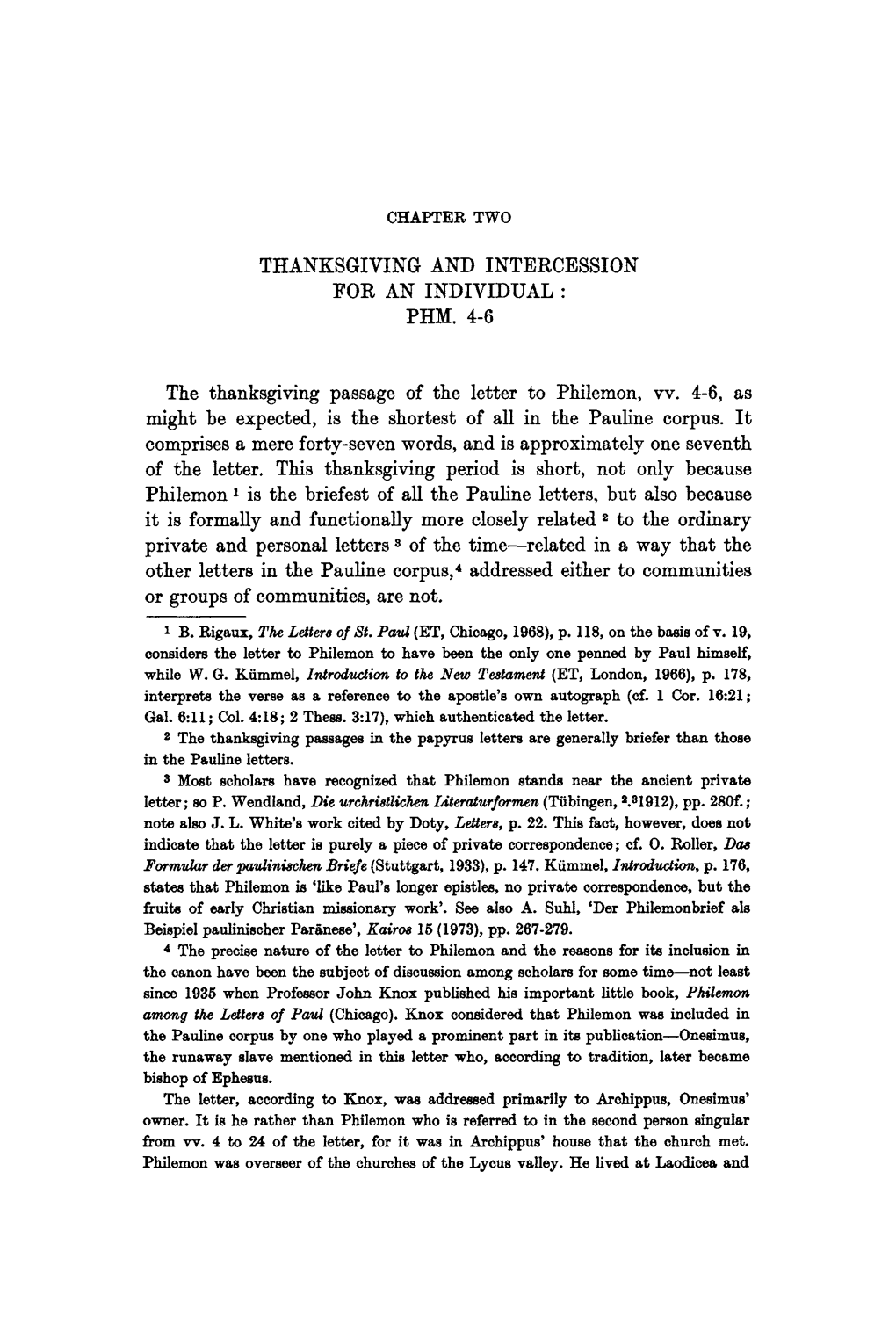 Thanksgiving and Intercession for an Individual: Phm.4-6