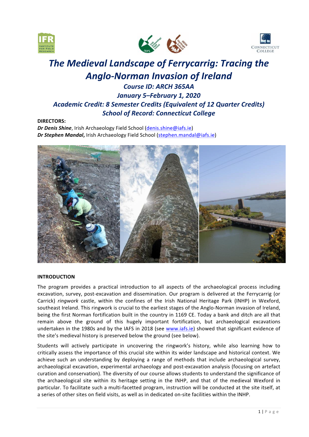 The Medieval Landscape of Ferrycarrig: Tracing the Anglo