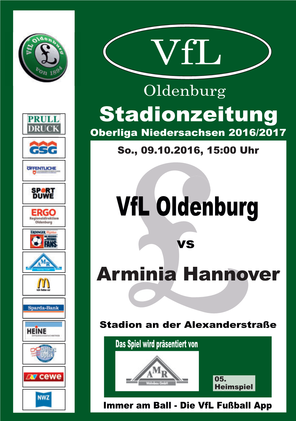 Vfl Oldenburg Vs. Arminia Hannover Spitzenteam Zu Gast Im Stadion an Der Alexanderstraße