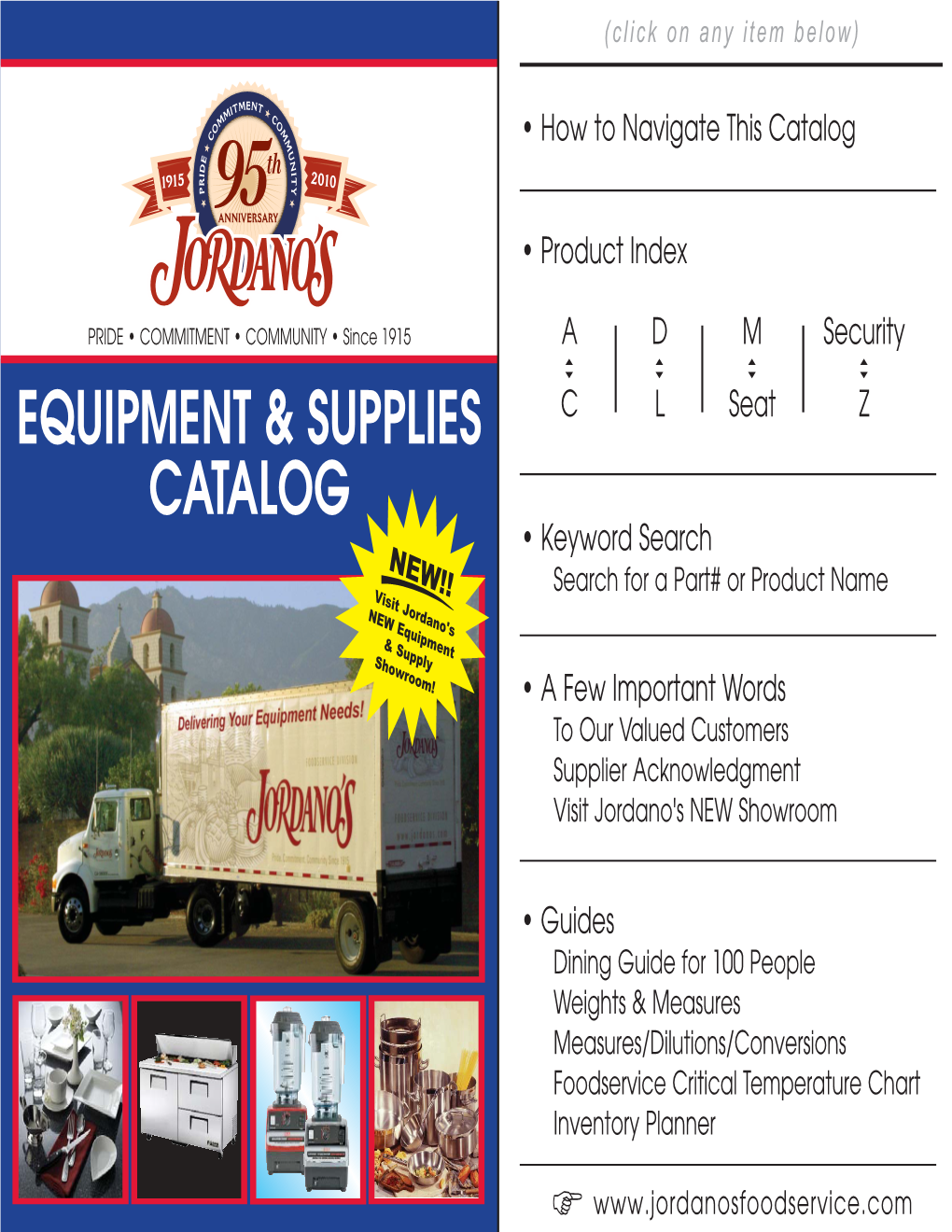 Equipment & Supplies Catalog