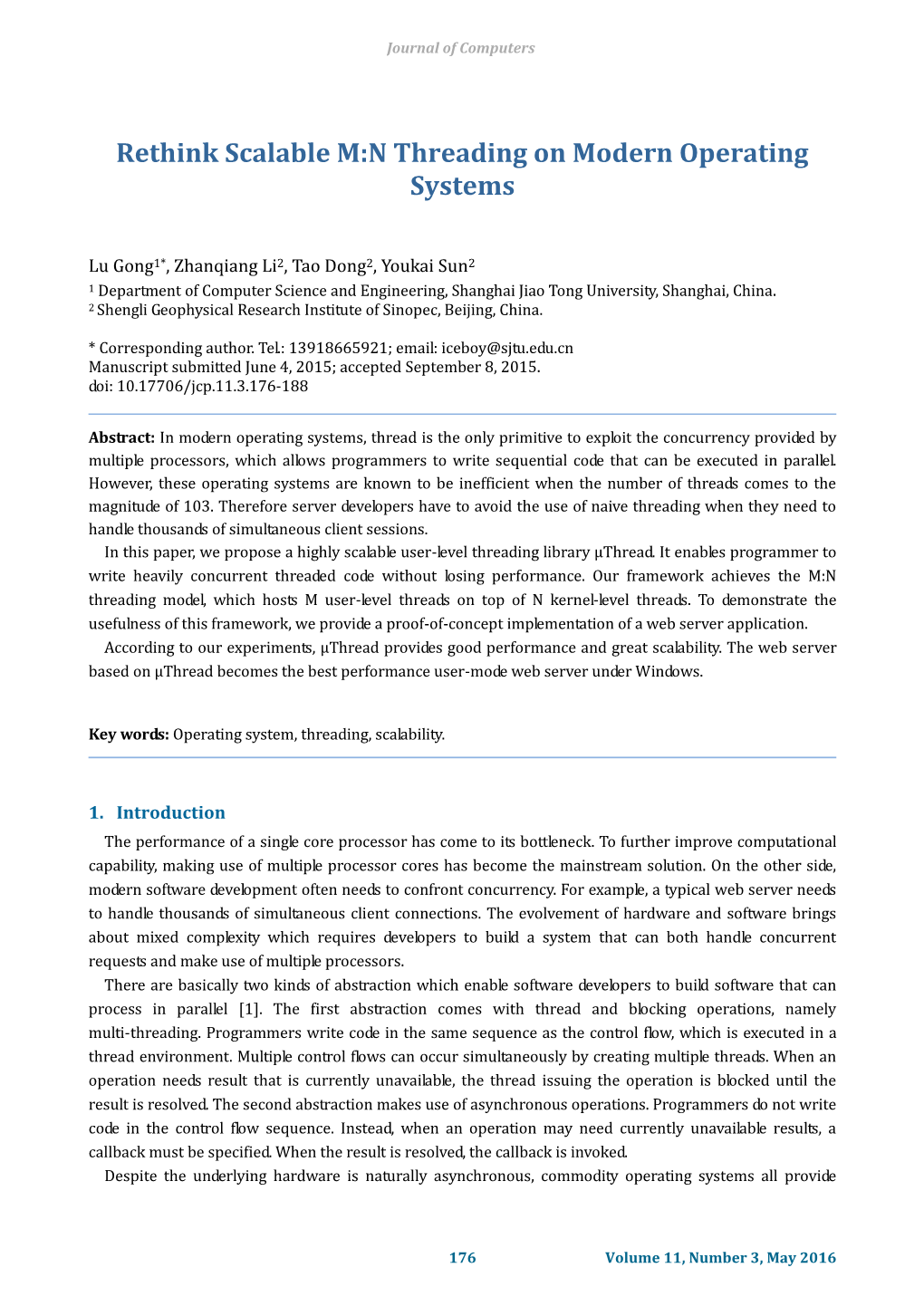 Rethink Scalable M:N Threading on Modern Operating Systems