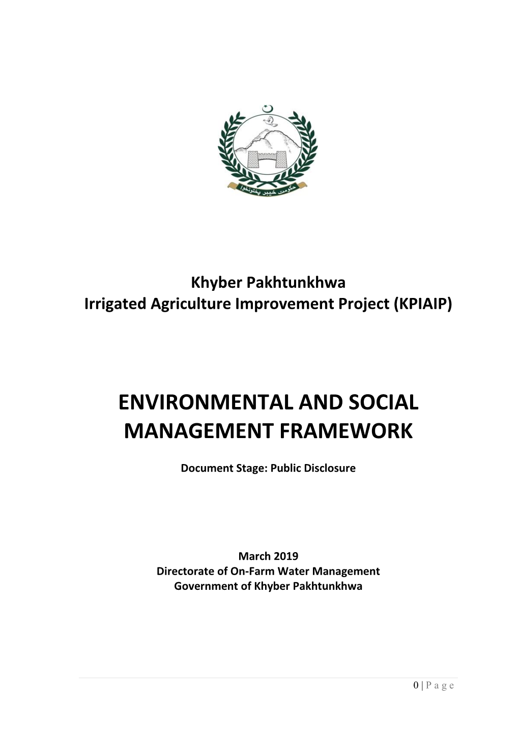 Environmental and Social Management Framework