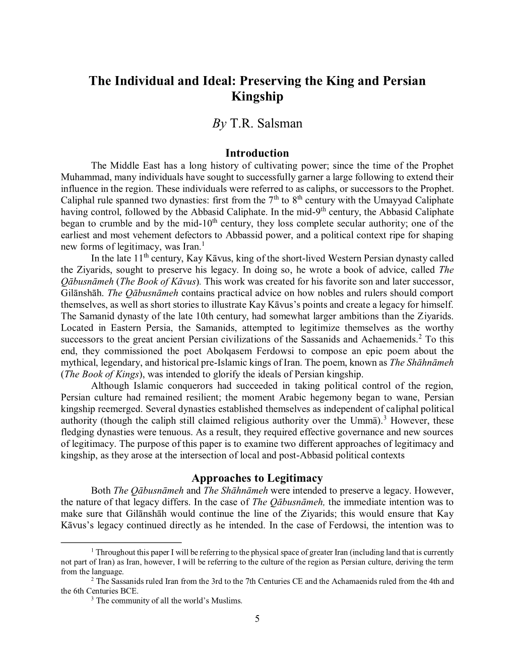 Preserving the King and Persian Kingship by TR