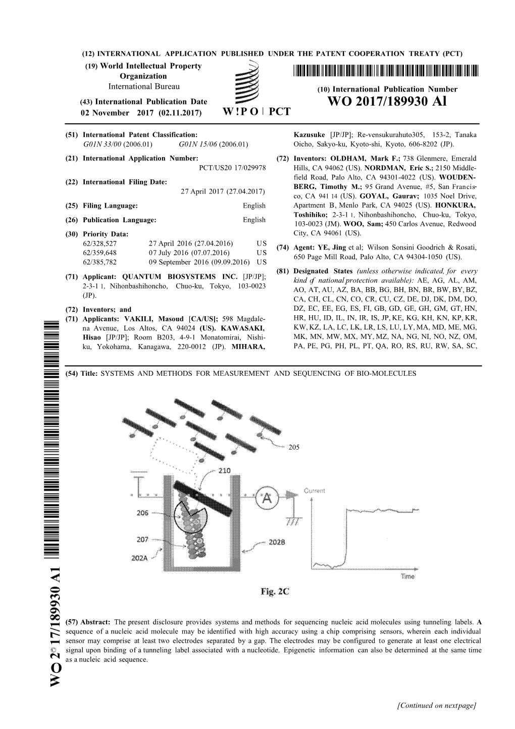 WO 2017/189930 Al 02 November 2017 (02.11.2017) W !P O PCT