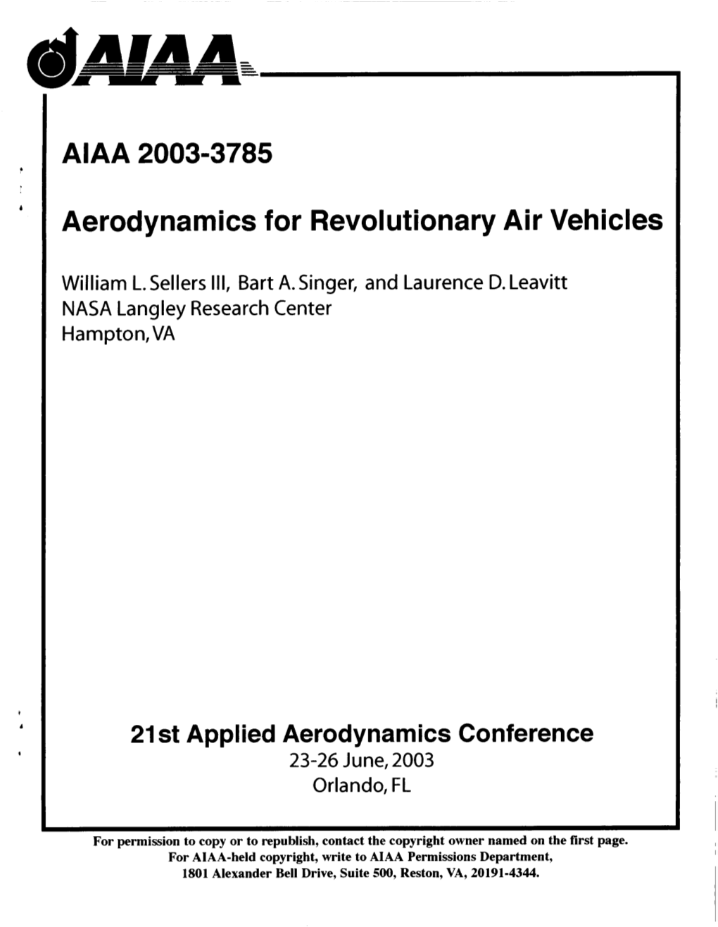 Aiaa 2003-3785