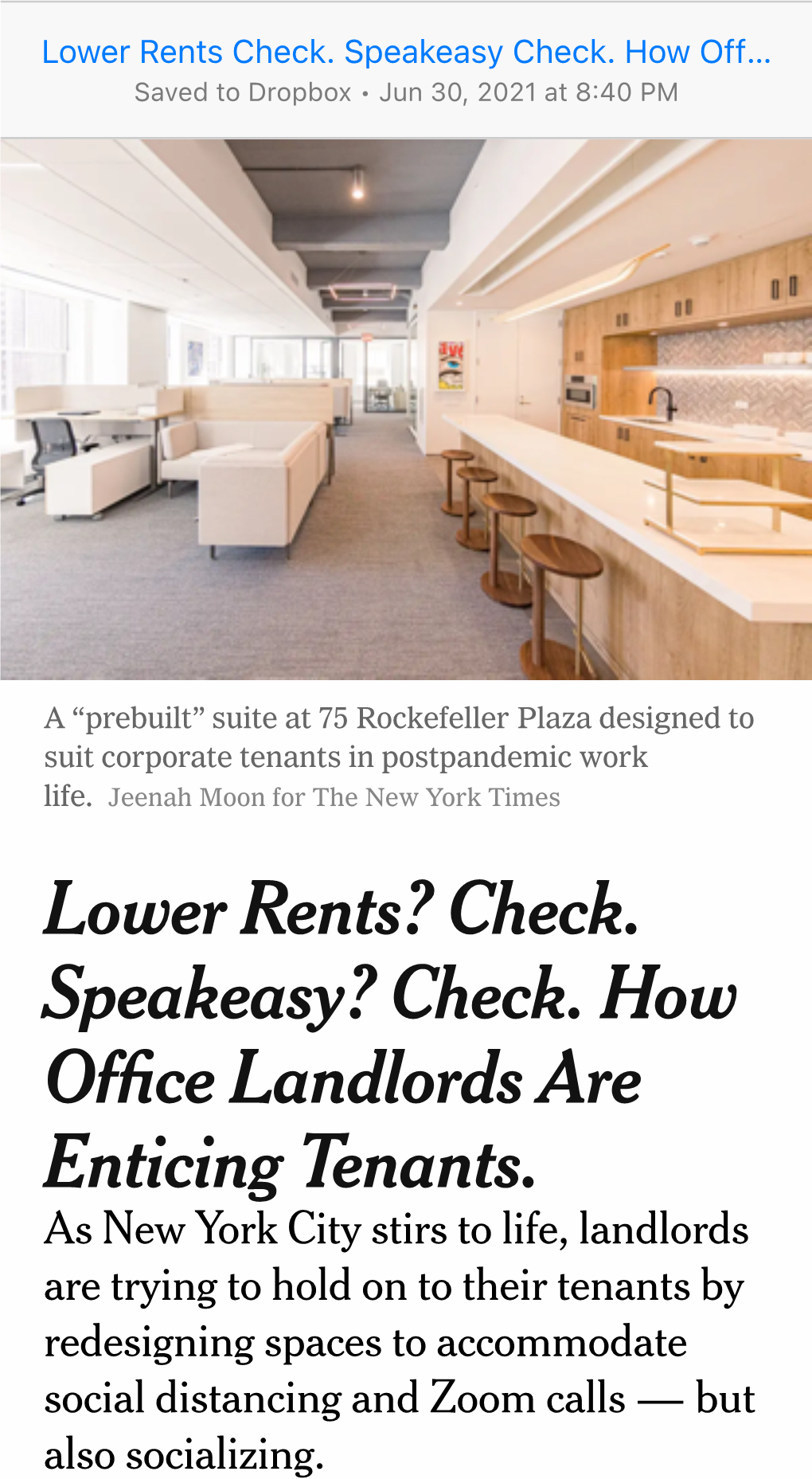 Check. How Office Landlords Are Enticing Tenants. Lower Rents?