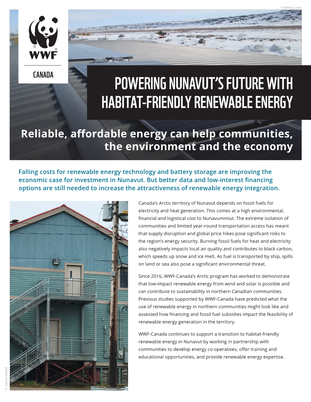 Powering Nunavut's Future with Habitat-Friendly