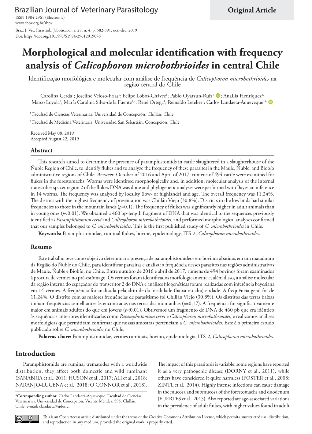 Morphological and Molecular Identification with Frequency