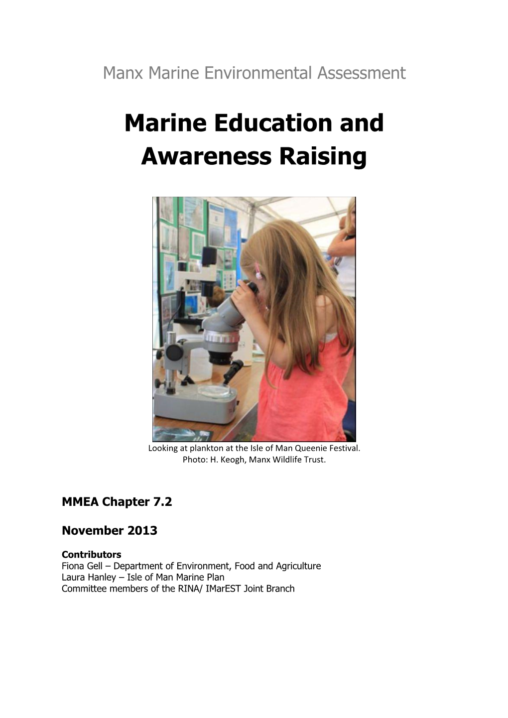 Marine Education and Awareness Raising