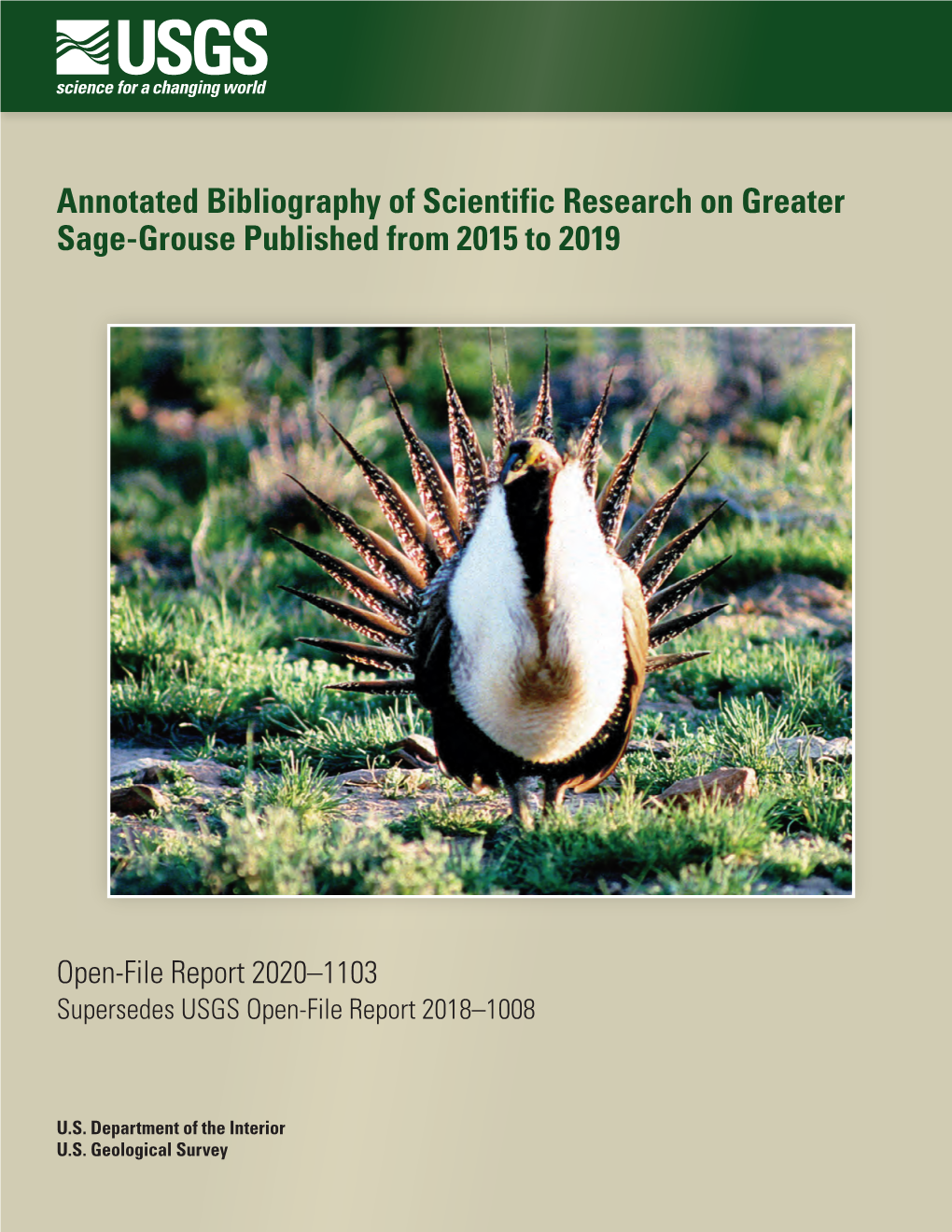 Annotated Bibliography of Scientific Research on Greater Sage-Grouse Published from 2015 to 2019