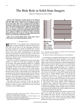 The Hole Role in Solid-State Imagers Albert J