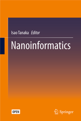 Isao Tanaka Editor Nanoinformatics Nanoinformatics Isao Tanaka Editor