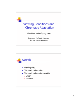 Viewing Conditions and Chromatic Adaptation