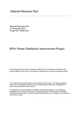 Power Distribution Improvement Project