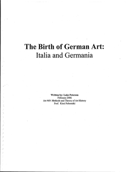The Birth of German Art: Italia and Germania