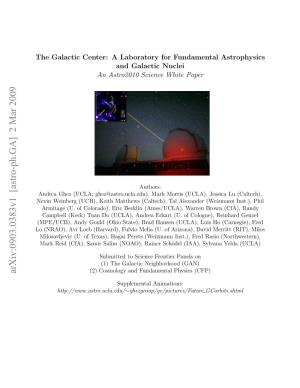 The Galactic Center: a Laboratory for Fundamental Astrophysics And
