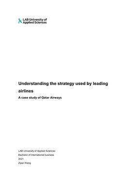Understanding the Strategy Used by Leading Airlines a Case Study of Qatar Airways