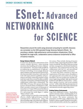 Esnet: Advanced NETWORKING for SCIENCE