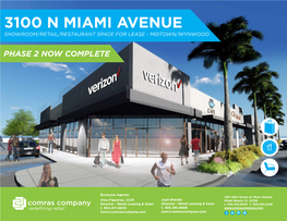3100 N Miami Avenue Showroom/Retail/Restaurant Space for Lease - Midtown/Wynwood