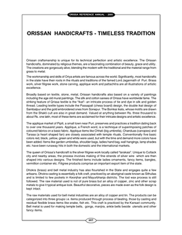 Orissan Handicrafts - Timeless Tradition