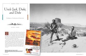Uncle Jack, Duke, and Dobe C I O N W D B I O a Y the MAKING of the SEARCHERS, 50 YEARS LATER N S S