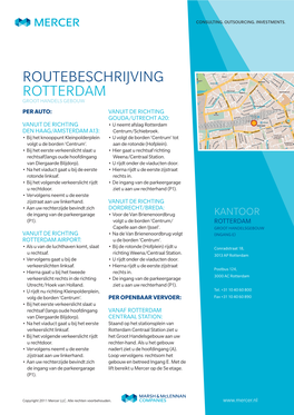 Route Beschrijving-Rotterdam.Indd