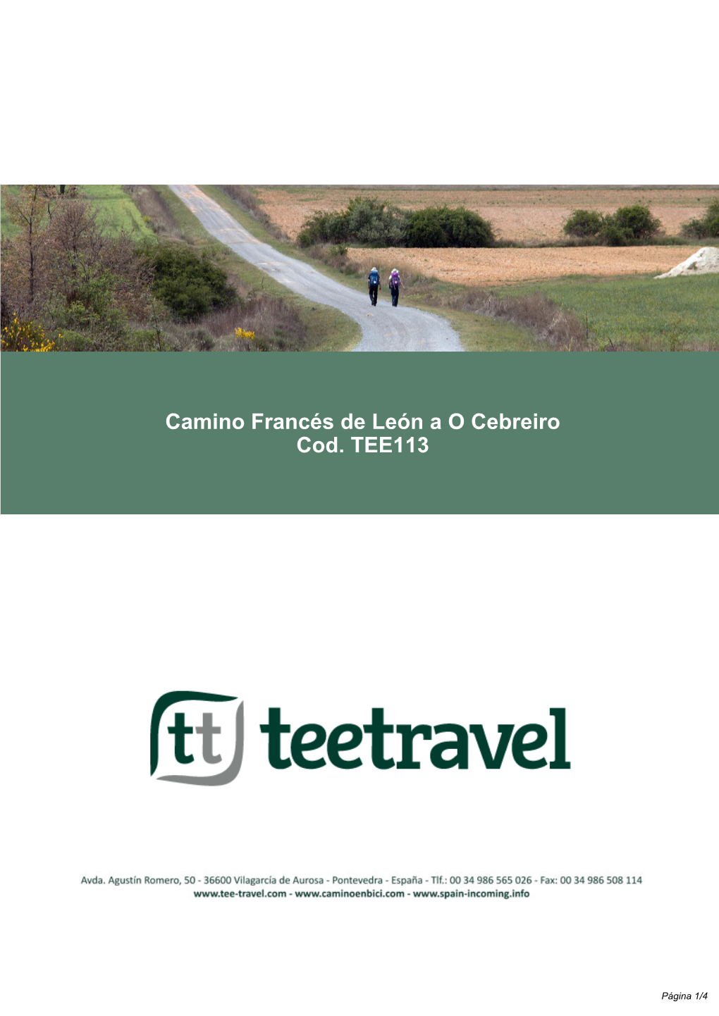 Camino Francés De León a O Cebreiro Cod. TEE113