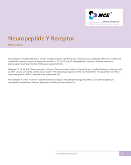 Neuropeptide Y Receptor NPY Receptor