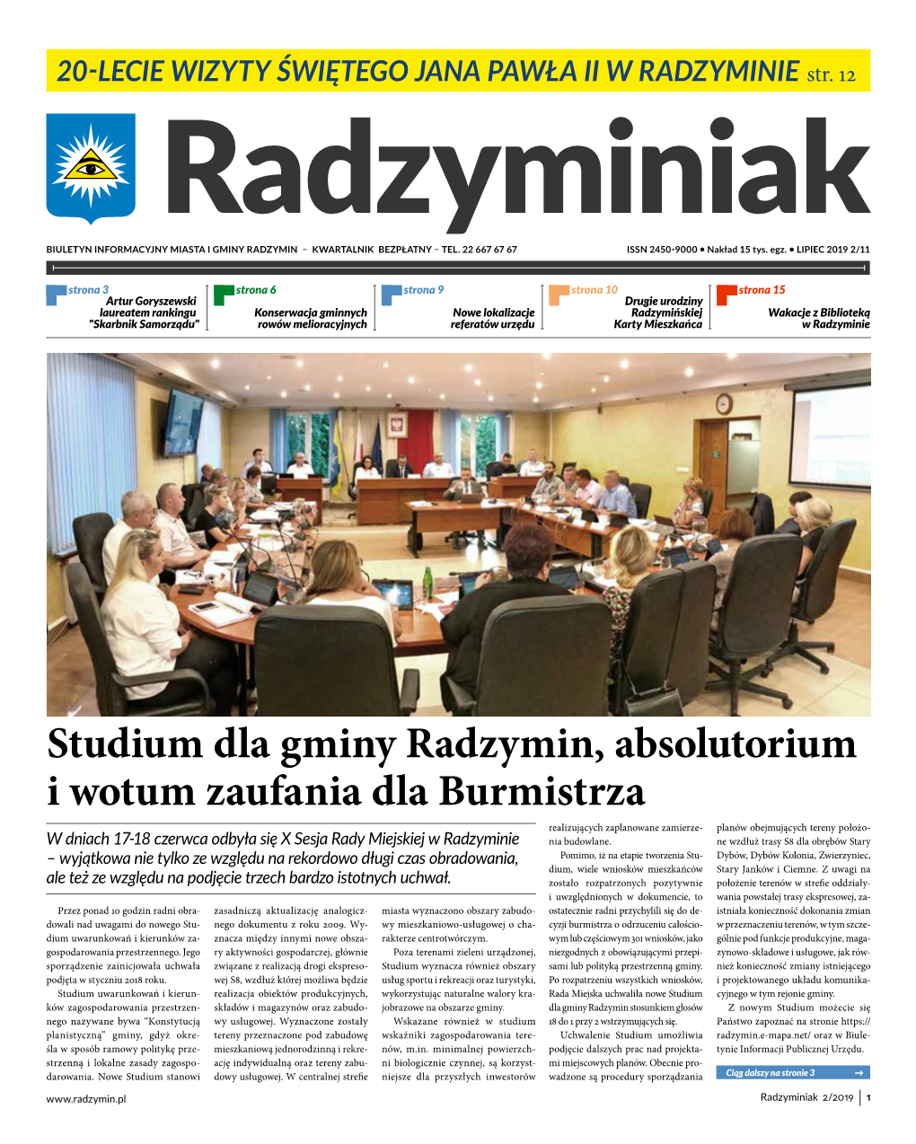 Studium Dla Gminy Radzymin, Absolutorium I Wotum Zaufania Dla