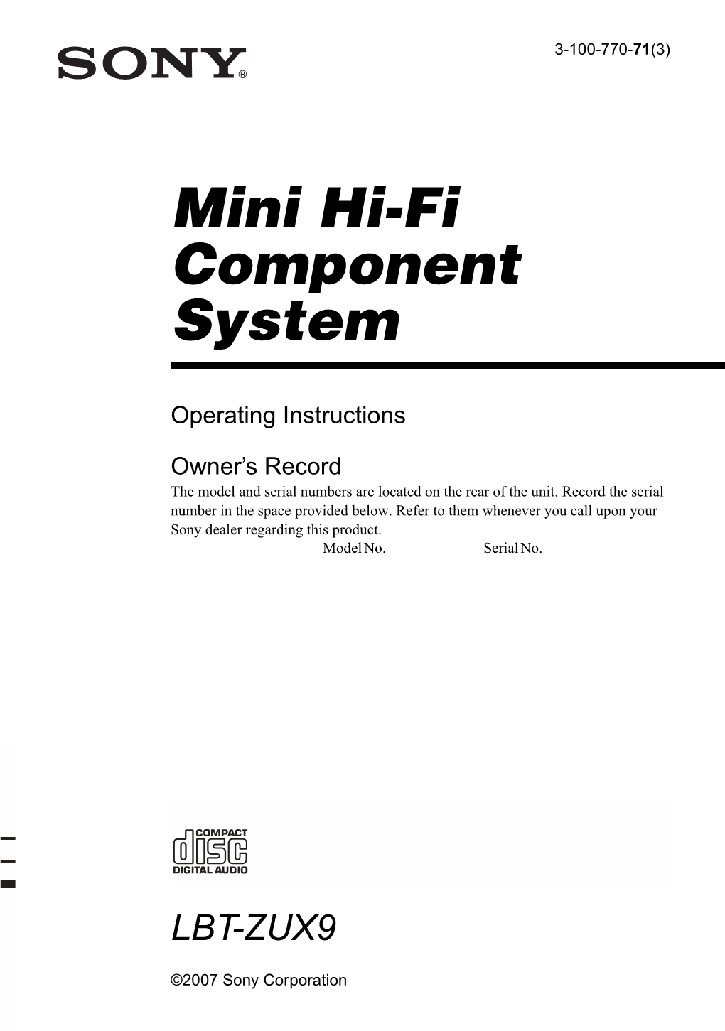 Mini Hi-Fi Component System