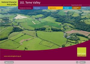 102. Teme Valley Area Profile: Supporting Documents
