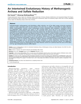 An Intertwined Evolutionary History of Methanogenic Archaea and Sulfate Reduction