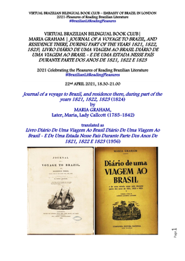 Maria Graham | Journal of a Voyage to Brazil, And