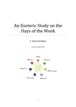 An Esoteric Study on the Days of the Week